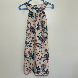 Rachel Ashwell Pink Linen Botanical Shift Dress XS